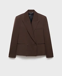 Mango Women's Double-Breasted Suit Jacket