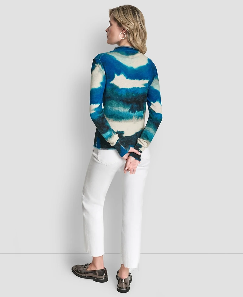 Dkny Women's Printed Long Sleeve Sweater