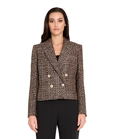Tahari Asl Women's Boucle Cropped Jacket