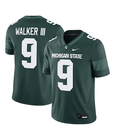Nike Men's Kenneth Walker Iii Green Michigan State Spartans Player Game Jersey