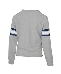 Lauren James Women's Gray Dallas Cowboys Raglan Terry Sweatshirt