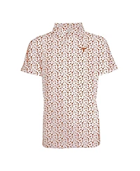 Garb Big Boys and Girls Burnt Orange Texas Longhorns Tom Allover Print Performance Polo Shirt