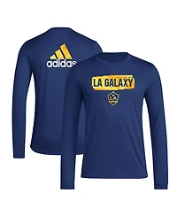 Adidas Men's Navy La Galaxy Local Pop Aeroready Long Sleeve T-Shirt