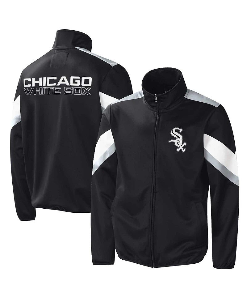 G-iii Sports by Carl Banks Men's Black Chicago White Sox Earned Run Full-Zip Jacket