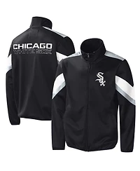 G-iii Sports by Carl Banks Men's Black Chicago White Sox Earned Run Full-Zip Jacket