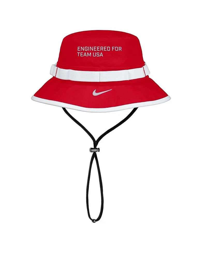 Nike Men's Red Team Usa Apex Sideline On-Field Dri-fit Boonie Bucket Hat