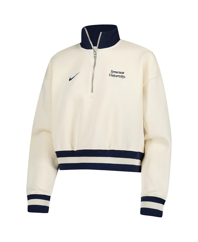 Nike Women's Natural Syracuse Orange Phoenix Fleece Half-Zip Sweatshirt