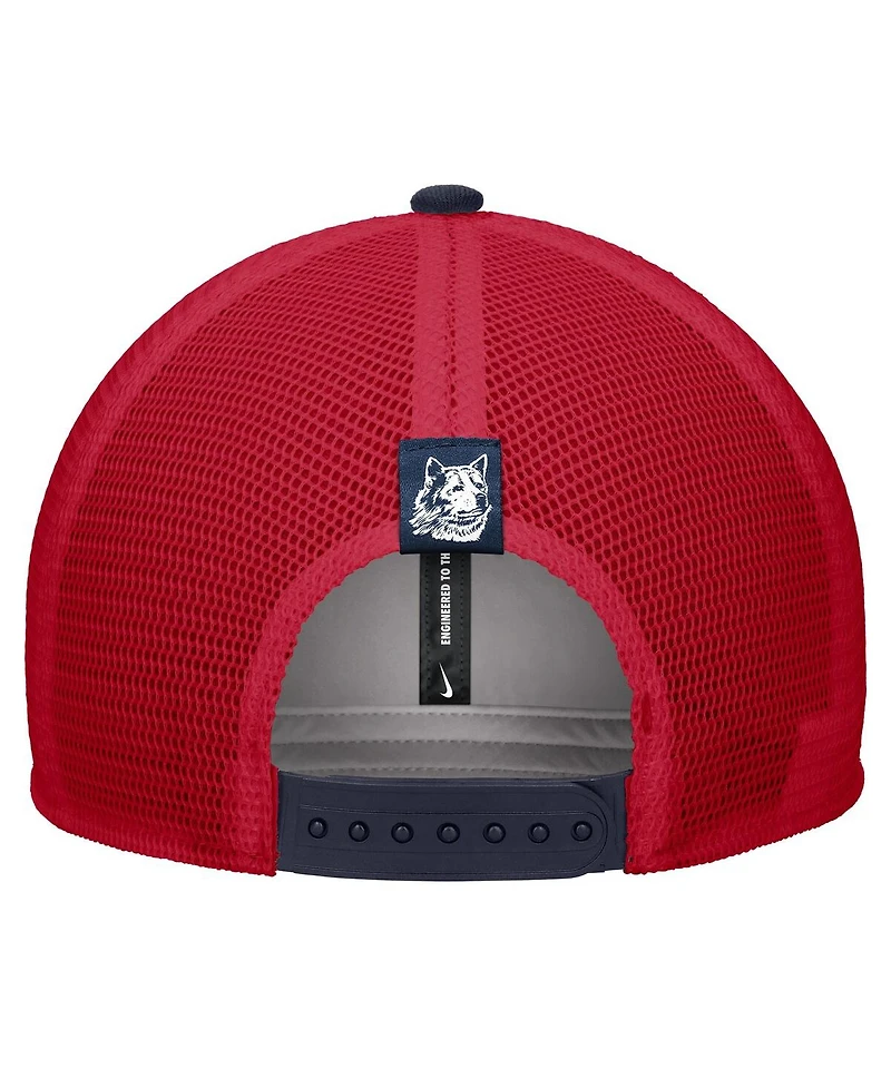 Nike Men's Navy UConn Huskies Vintage Arch Rise Performance Trucker Adjustable Hat
