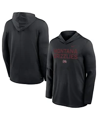 Nike Men's Black Montana Grizzlies Sideline Dri-fit Lightweight Hoodie