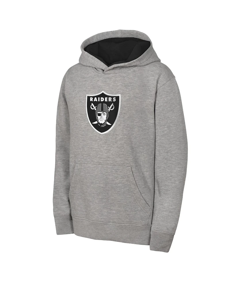 Outerstuff Big Boys and Girls Gray Las Vegas Raiders Prime Hoodie