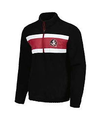 G-iii Sports by Carl Banks Men's Black Florida State Seminoles Pinch Runner Half-Zip Sweatshirt