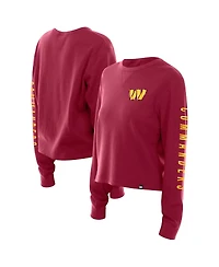 New Era Women's Burgundy Washington Commanders Sport Night Thermal Long Sleeve T-Shirt