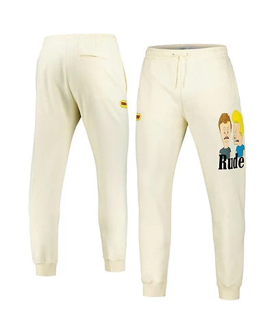 Freeze Max Men's Cream Beavis and Butt-Head Rude Jogger Pants