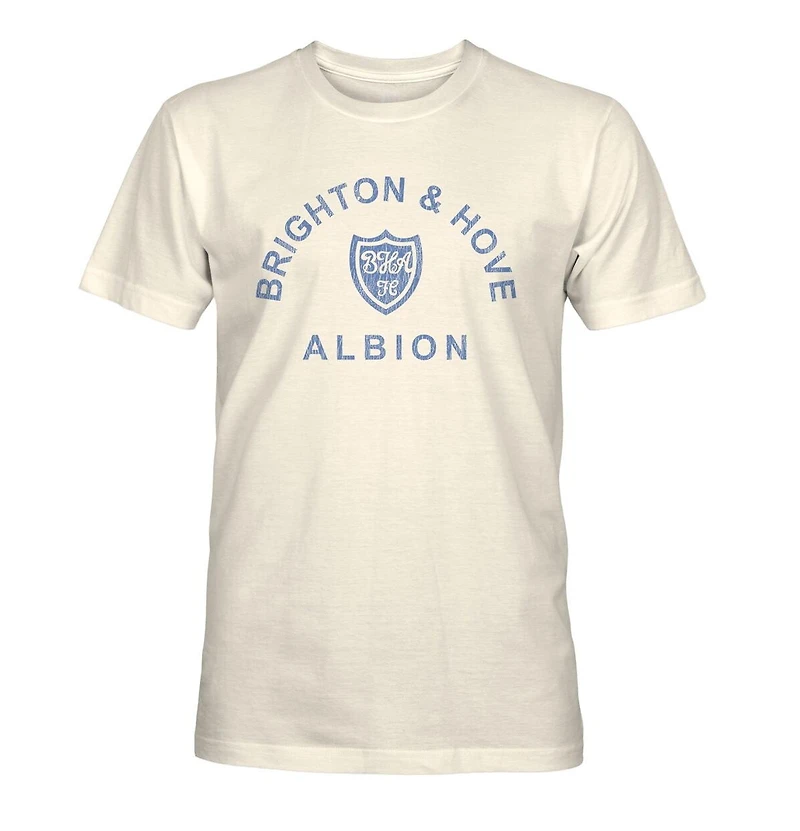 1863FC Men's Tan Brighton and Hove Albion Team Arch T-Shirt