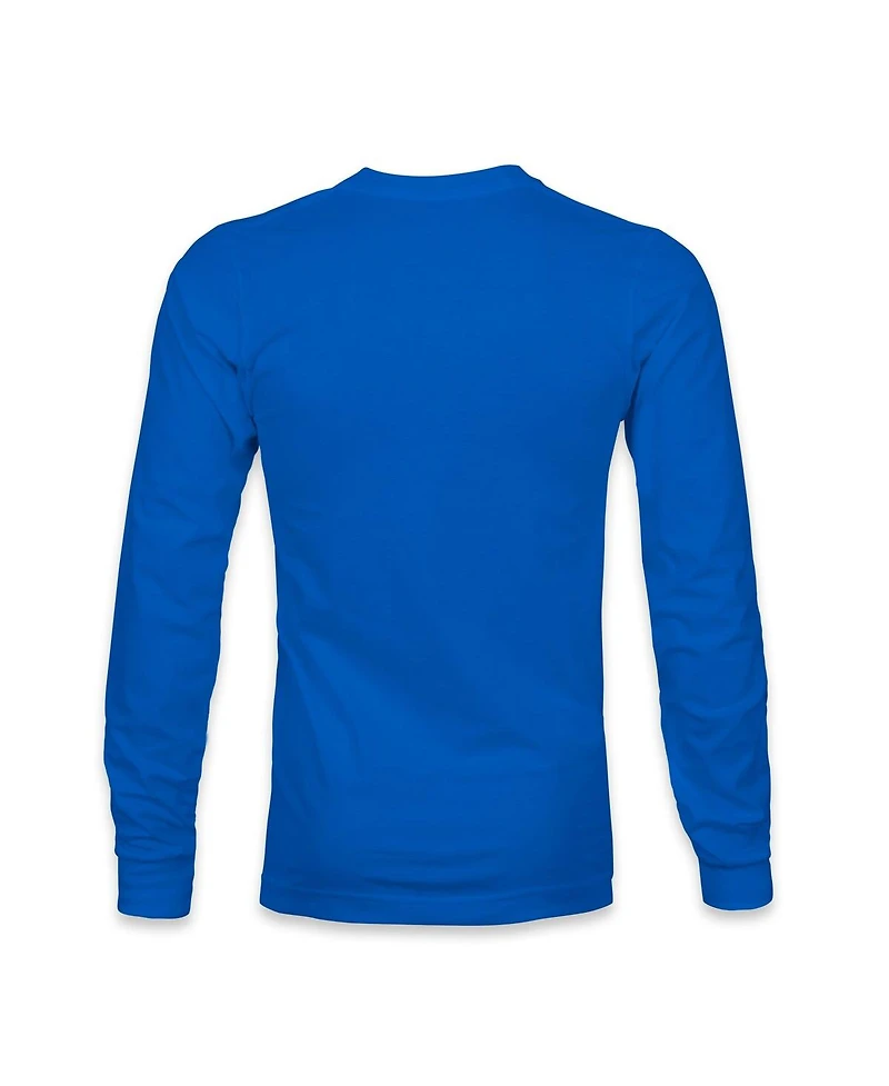 1863FC Men's Blue Leicester City Color Badge Long Sleeve T-Shirt