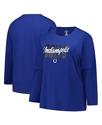 Fanatics Women's Royal Indianapolis Colts Long Sleeve Scoop Neck T-Shirt