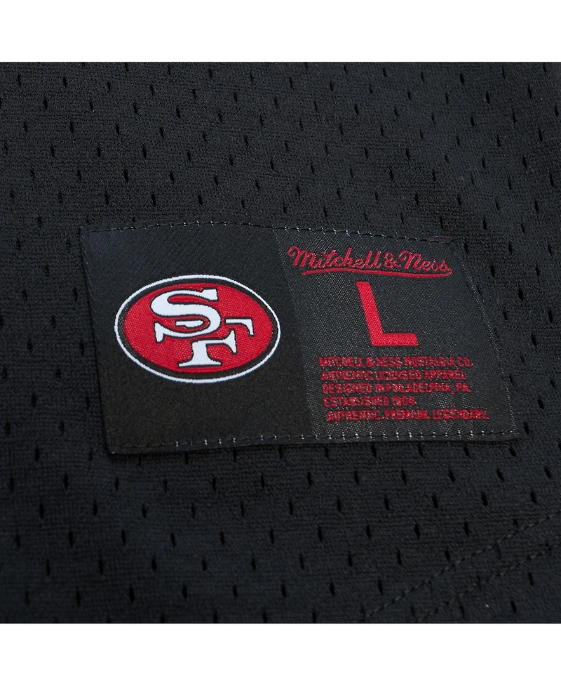 Mitchell & Ness Men's Joe Montana Black San Francisco 49ers Big Tall Mesh Player Name Number T-Shirt