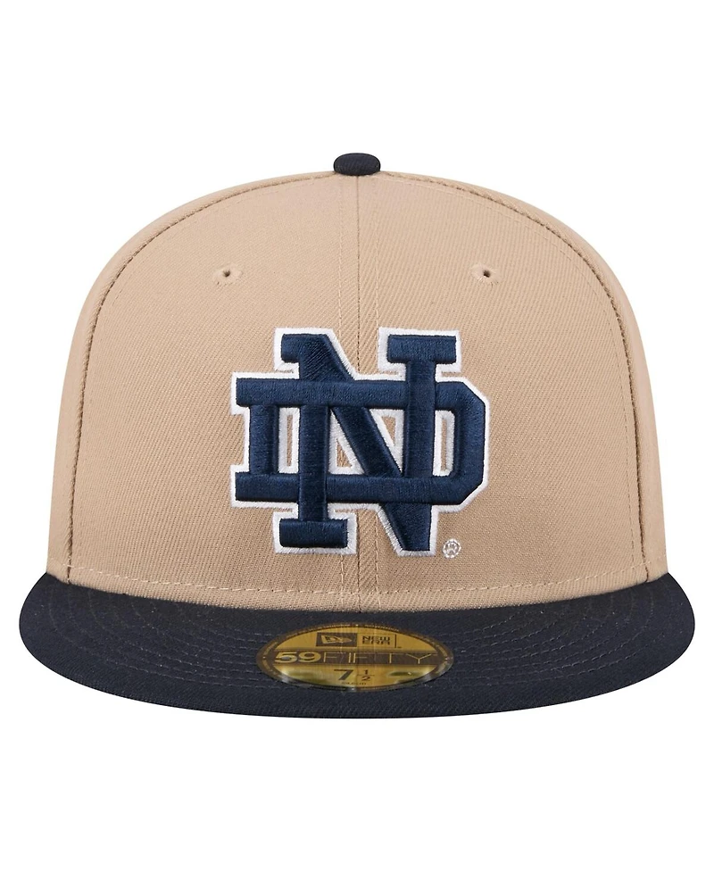 New Era Men's Khaki Notre Dame Fighting Irish Two-Tone 59FIFTY Fitted Hat