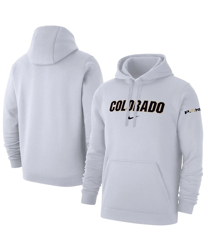 Nike Men's White Colorado Buffaloes Coach Prime Club Fleece Hoodie