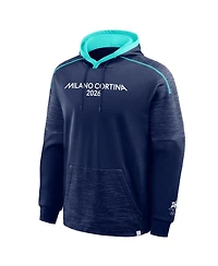Fanatics Men's Navy Milano Cortina 2026 Winter Olympics Agility Defender Pullover Hoodie