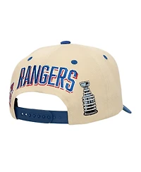 Mitchell & Ness Men's Cream New York Rangers Soul Legacy Defined Two-Tone Pro Crown Adjustable Hat