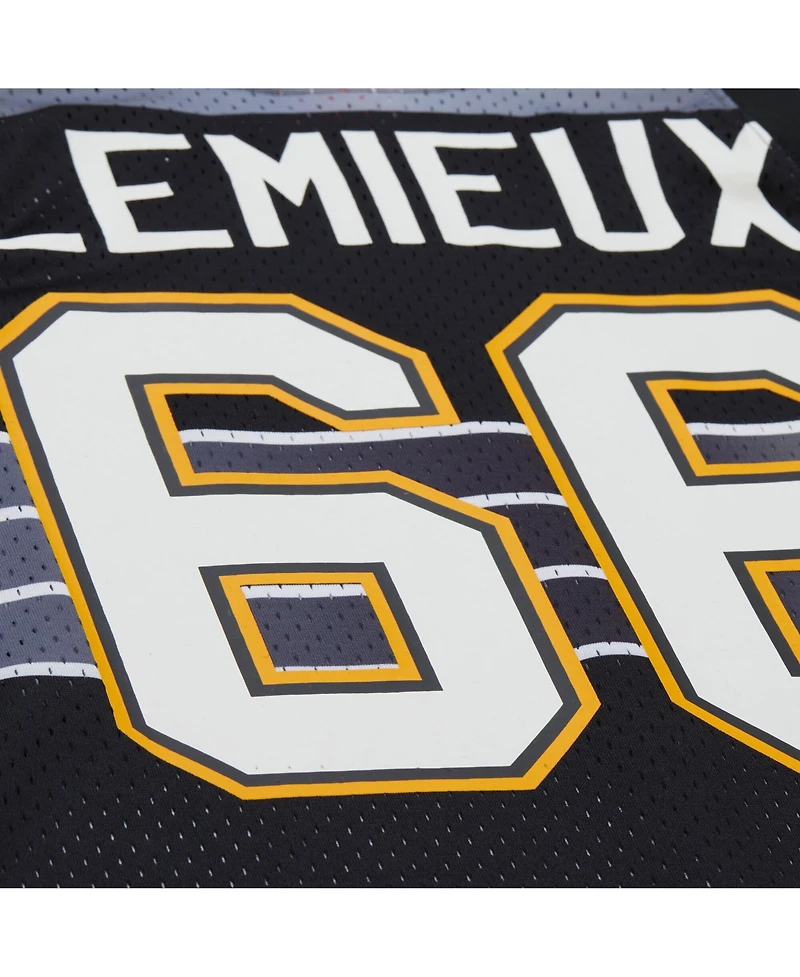 Mitchell & Ness Men's and Women's Mario Lemieux Black Pittsburgh Penguins Maxed Out Fashion Basketball Jersey