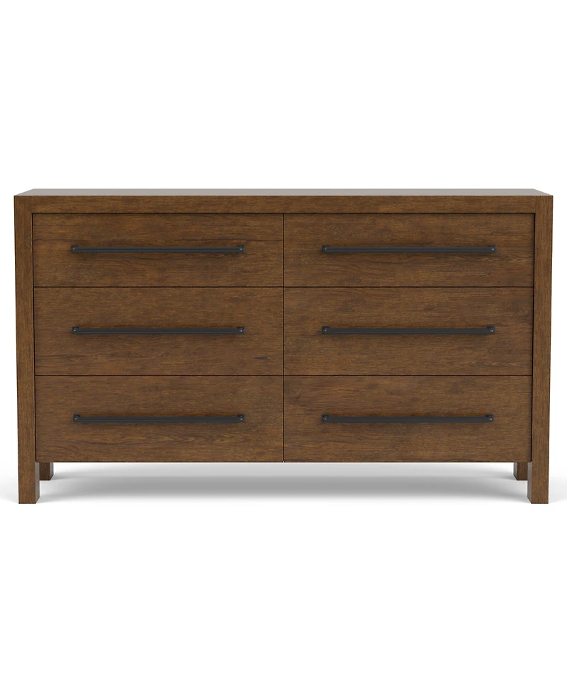 Furniture Davie Cracked Oak Fabric 3-Pc. Queen Upholstered Set