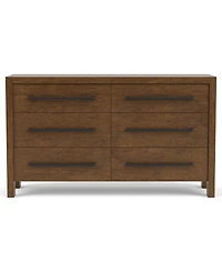 Furniture Davie Cracked Oak Fabric 3-Pc. Queen Upholstered Set