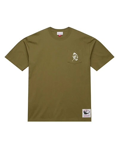 Mitchell & Ness Men's Olive Green Bay Packers Vintage Logo Premium T-Shirt