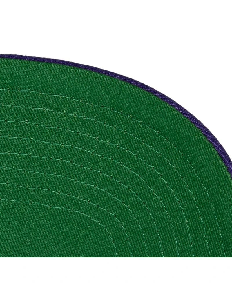 Mitchell & Ness Men's Cream/Purple Sacramento Kings Nba Champions Soul Legacy Defined Pro Crown Snapback Hat