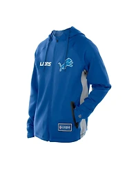 New Era Men's Blue Detroit Lions Combine Authentic Raglan Scuba Full-Zip Hoodie