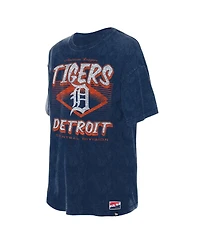 New Era Women's Navy Detroit Tigers Mineral Wash Oversized T-Shirt