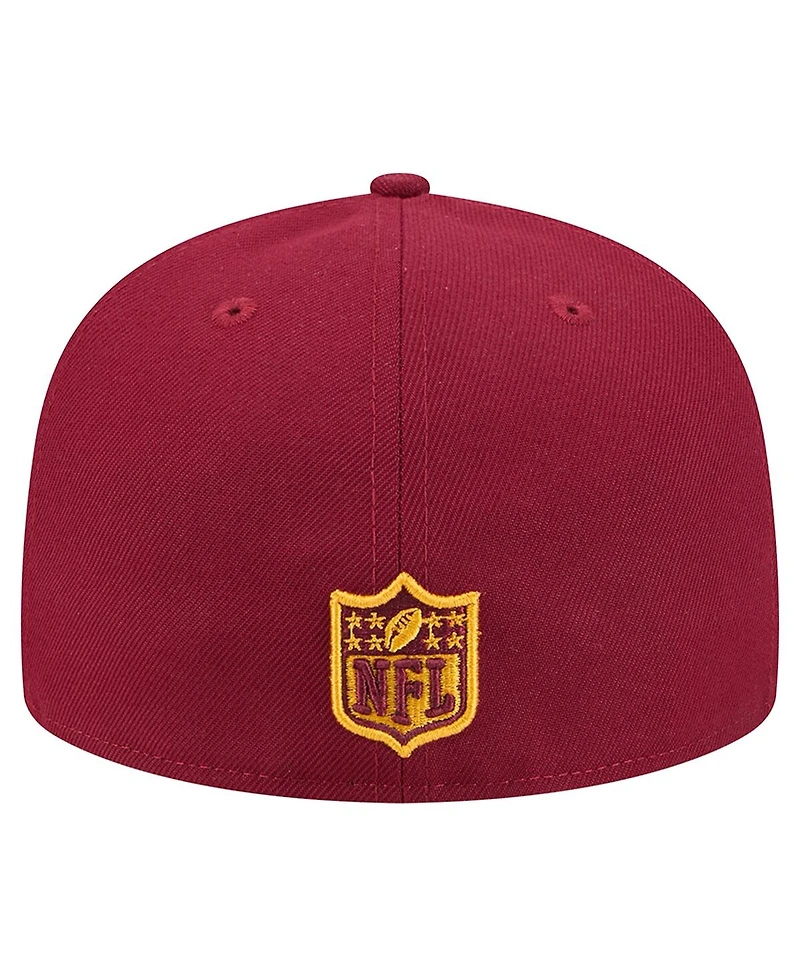 New Era Men's Burgundy/Gold Washington Commanders Break 59FIFTY Fitted Hat