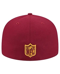 New Era Men's Burgundy/Gold Washington Commanders Break 59FIFTY Fitted Hat