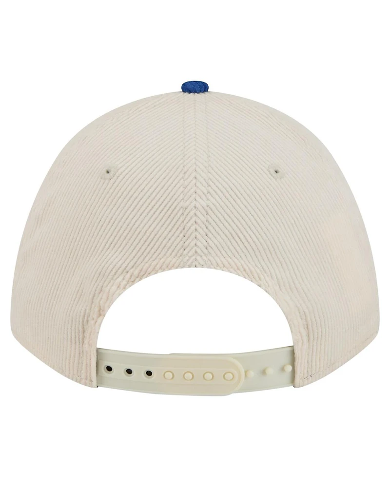 New Era Men's Cream/Royal New York Mets Sided Corduroy 9FORTY A-Frame Adjustable Hat