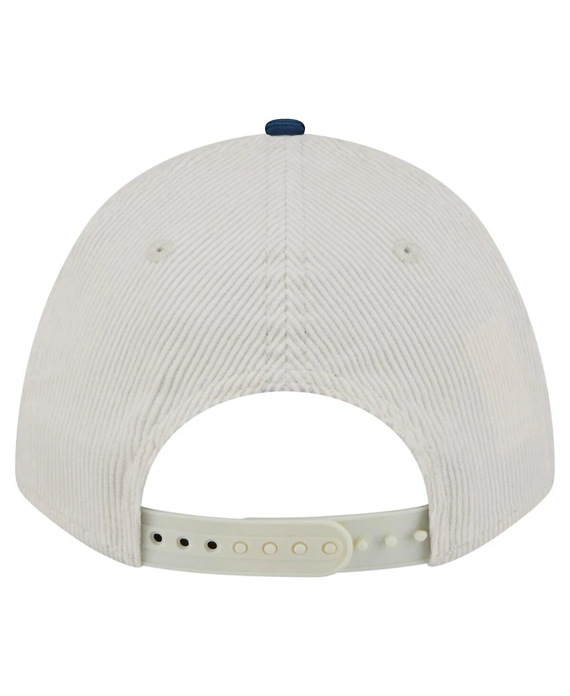 New Era Men's Cream/Navy Dallas Cowboys Sided Corduroy 9FORTY A-Frame Adjustable Hat