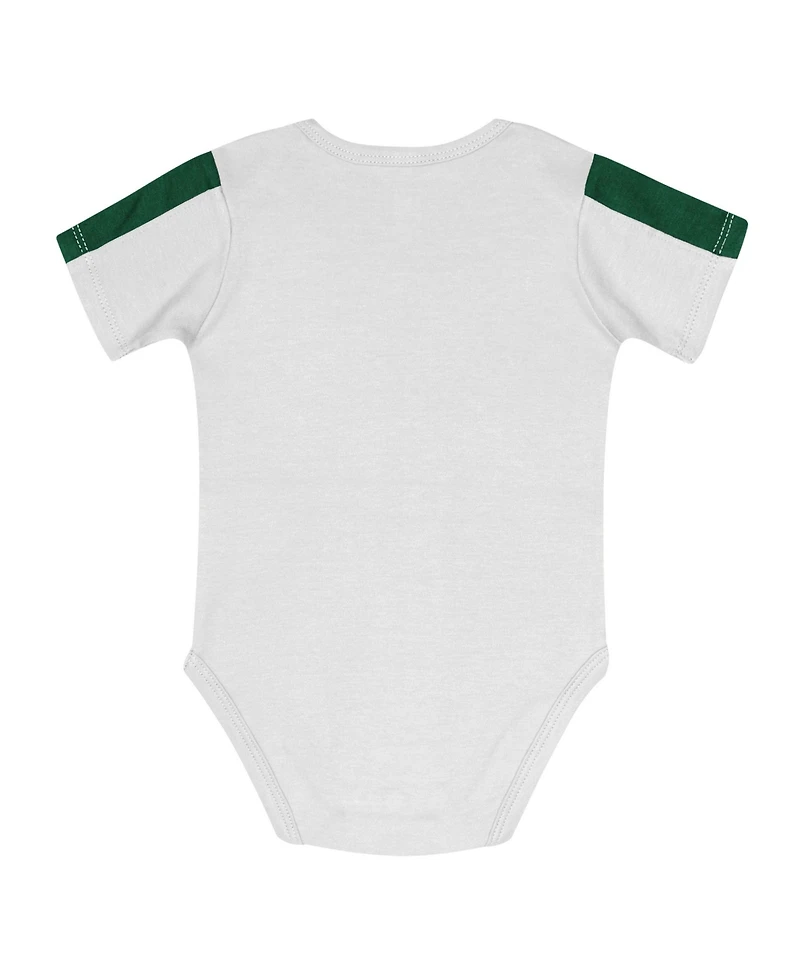 Outerstuff Baby Boys and Girls 3-Piece Green/White Michigan State Spartans Double Down Bodysuit Pants Set