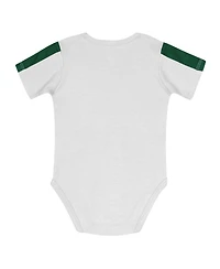 Outerstuff Baby Boys and Girls 3-Piece Green/White Michigan State Spartans Double Down Bodysuit Pants Set