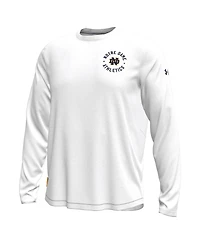 Under Armour Men's White Notre Dame Fighting Irish Sideline Knockout Long-Sleeve T-Shirt