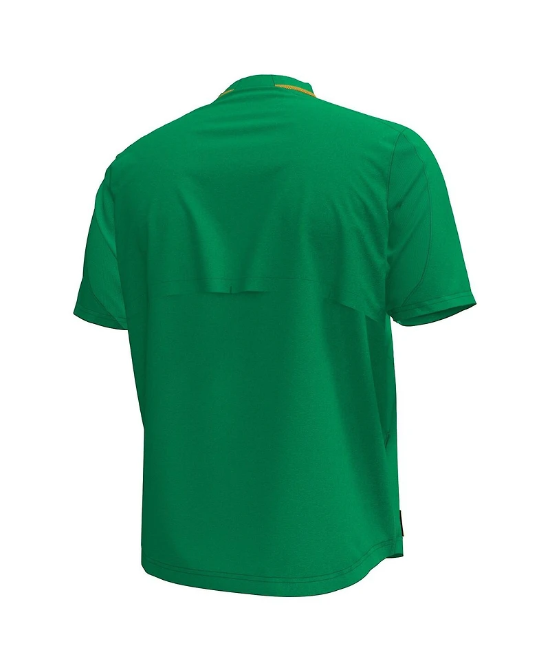Under Armour Men's Green Notre Dame Fighting Irish Motivate Quarter-Zip Performance Sweatshirt