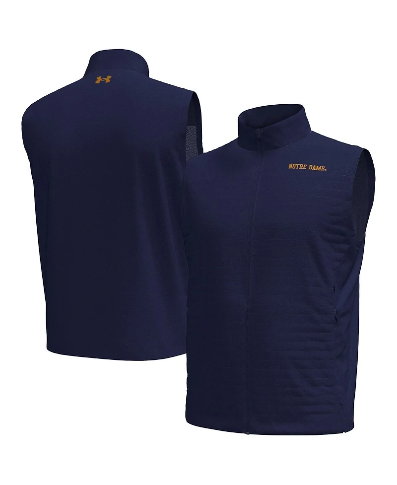 Under Armour Men's Navy Notre Dame Fighting Irish Drive Pro Storm Full-Zip Sweater Vest
