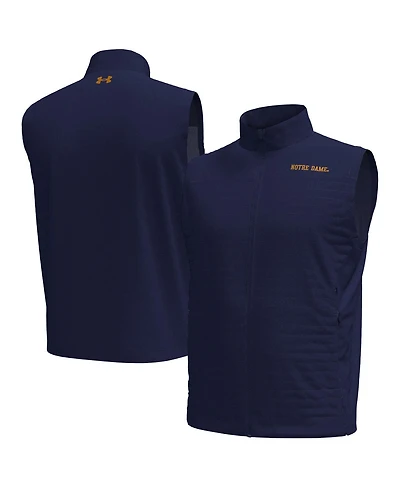 Under Armour Men's Navy Notre Dame Fighting Irish Drive Pro Storm Full-Zip Sweater Vest
