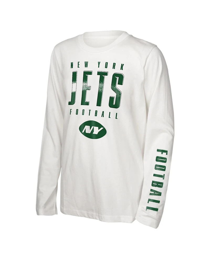 Outerstuff Big Boys and Girls New York Jets The Mix Combo T-Shirt Set
