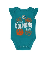 Outerstuff Baby Girls 2-Piece Miami Dolphins The Sunshine Bodysuit Set