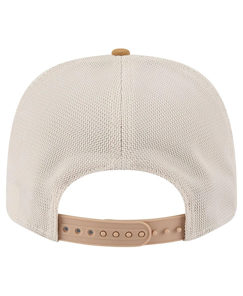 New Era Men's Light Beige Philadelphia Eagles Throwback Two-Tone Trucker 9SEVENTY Adjustable Hat