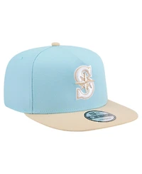 New Era Men's Light Blue/Light Beige Seattle Mariners Color Pack A-Frame 9FIFTY Snapback Hat