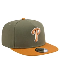 New Era Men's Olive/Brown Philadelphia Phillies Color Pack A-Frame 9FIFTY Snapback Hat
