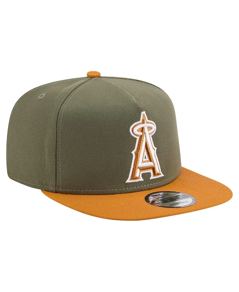 New Era Men's Olive/Brown Los Angeles Angels Color Pack A-Frame 9FIFTY Snapback Hat