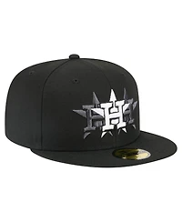 New Era Men's Black Houston Astros Tri-Hit 59FIFTY Fitted Hat