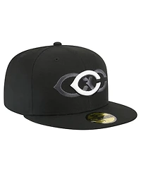 New Era Men's Black Cincinnati Reds Tri-Hit 59FIFTY Fitted Hat